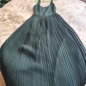 Lulu's Teal Pleated Maxi Dress